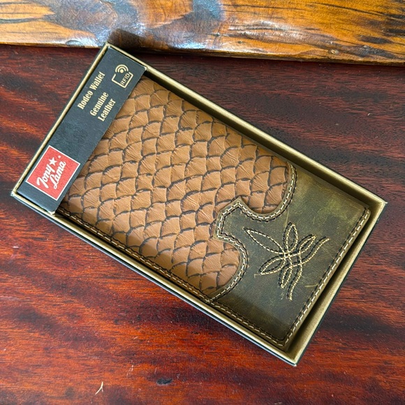 Tony Lama | Bags | Tony Lama Western Rodeo Wallet Leather Rfid | Poshmark